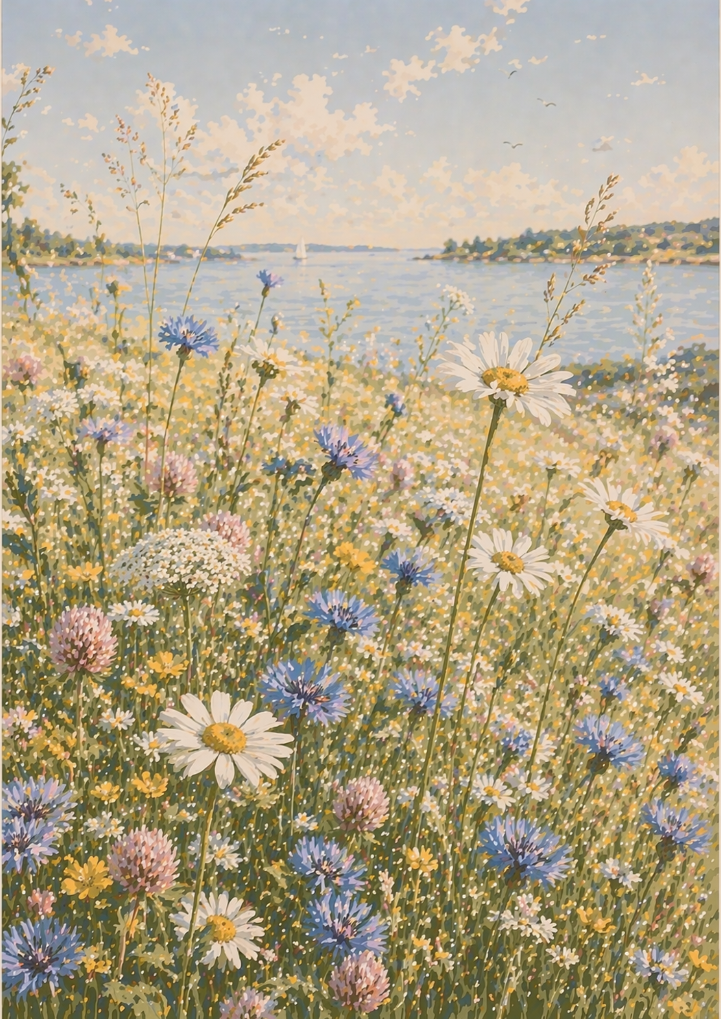 Vildblomsäng Poster – Vintage