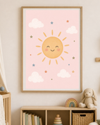 Solen Rosa himmel