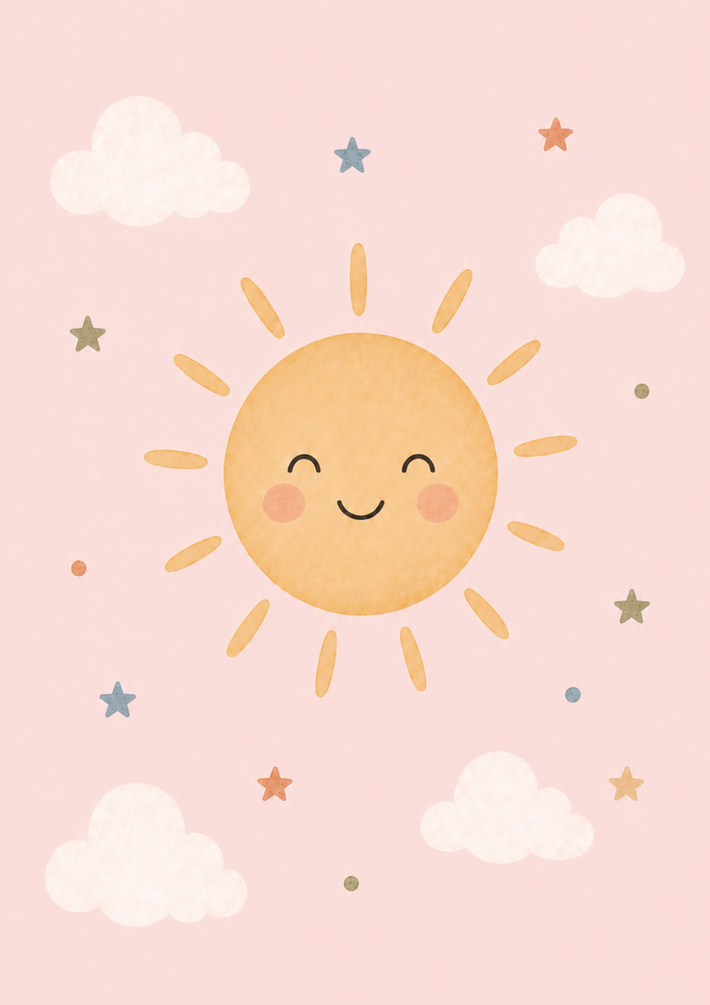 Solen Rosa himmel